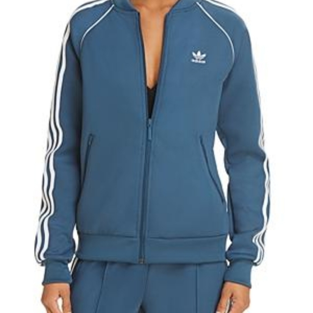 Adidas track suit Teal superstar